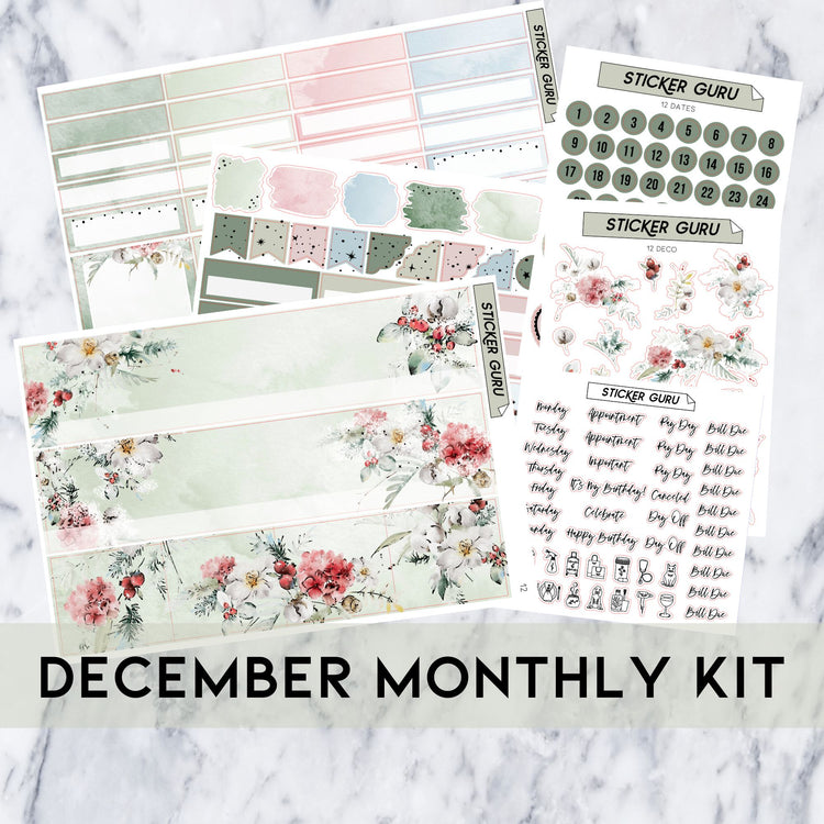 A5 Wide December 2024 • Silver Foil • Monthly Kit