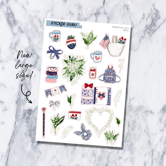 1 LEFT! Fourth of July • Deco Sheet