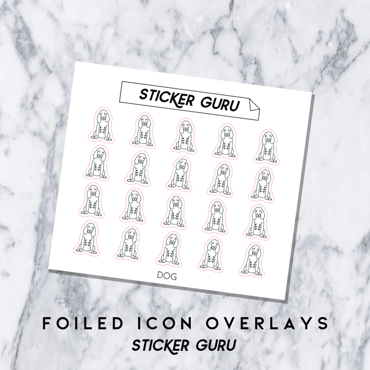 Dog • Foiled Icon Overlay Stickers