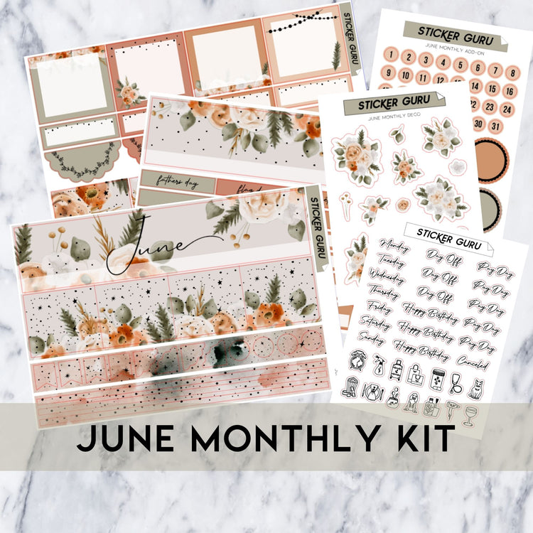 A5 Wide June • Rose Gold Foiled Monthly Kit