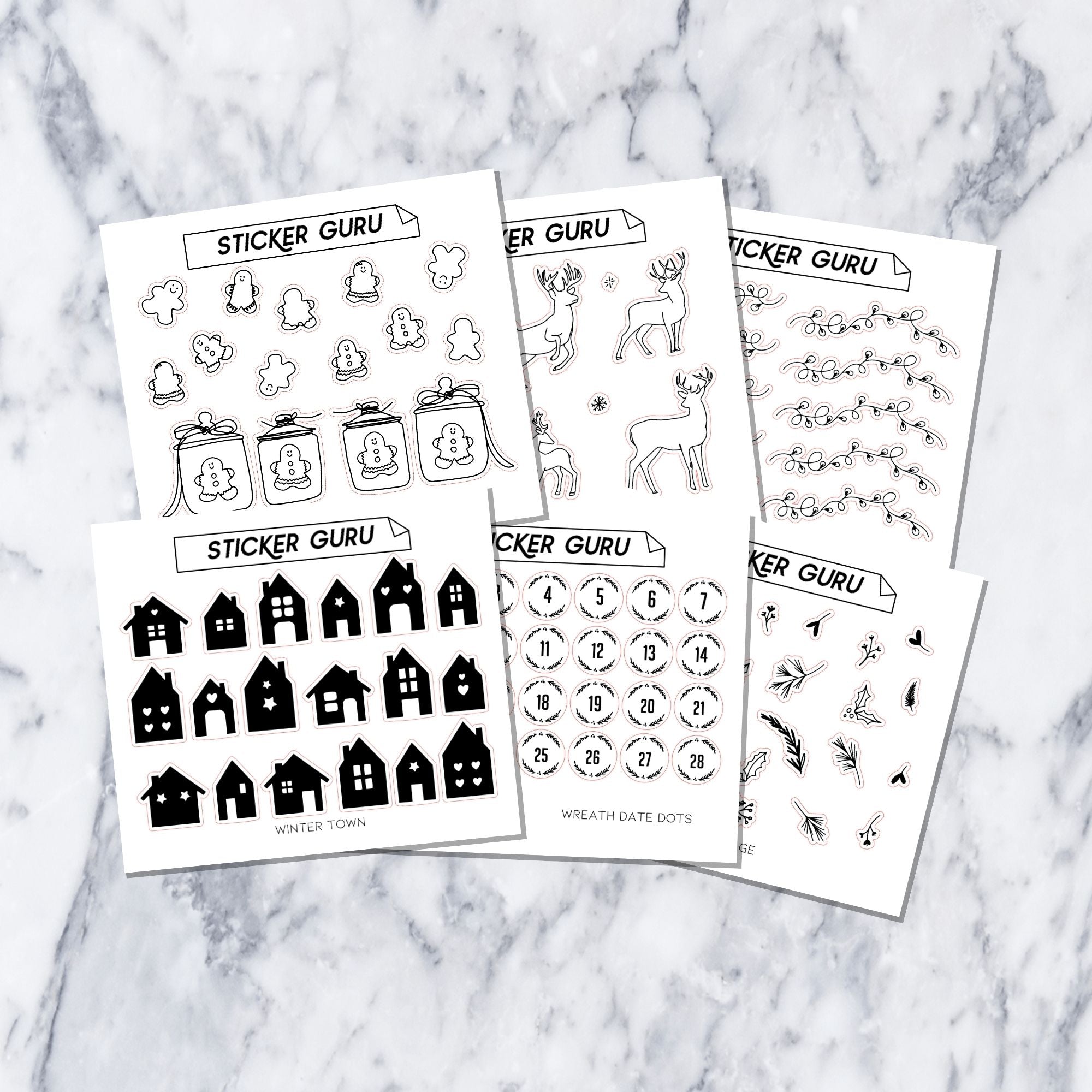 Planner Stickers : Warm & Fuzzy // Foiled Tabs (B321)