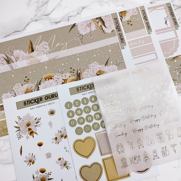 A5 Wide May • Gold Foiled Monthly Kit