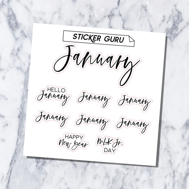 A5 Wide January 2024 • Silver Foil • Monthly Kit