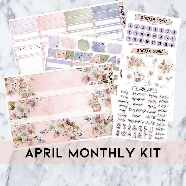 A5 Wide April 2024 • Rose Gold Foil • Monthly Kit