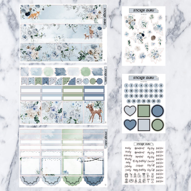 A5 Wide January 2024 • Silver Foil • Monthly Kit