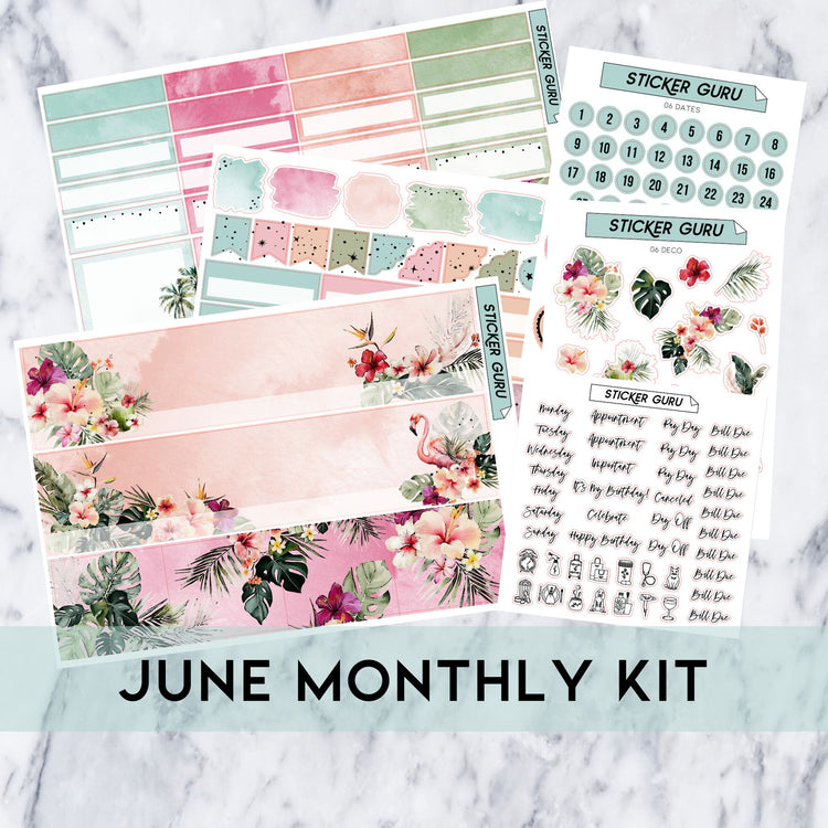 A5 Wide June 2024 • Rose Gold Foil • Monthly Kit
