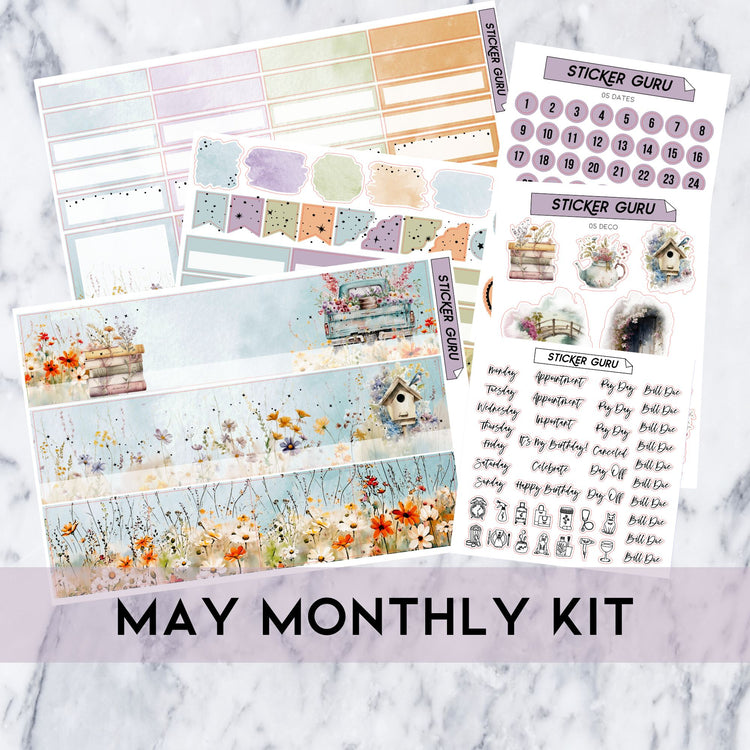 Foiled Undated A5Wide 2024 Monthly Kit Bundle • $233 Value