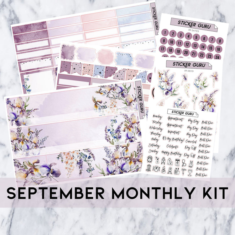 A5 Wide September 2024 • Silver Foil • Monthly Kit