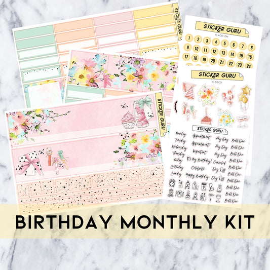 A5 Wide Birthday • Gold Foil • Monthly Kit