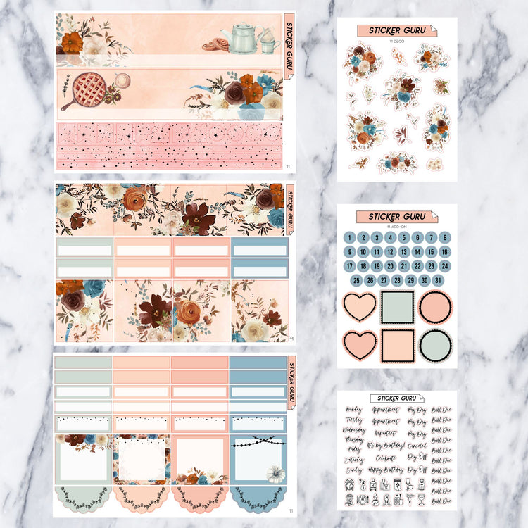 A5 Wide November 2023 • Rose Gold Foil • Monthly Kit