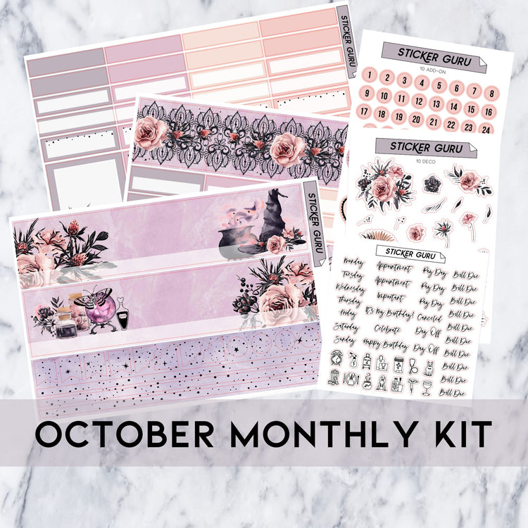 A5 Wide October 2023 • Rose Gold Foil • Monthly Kit