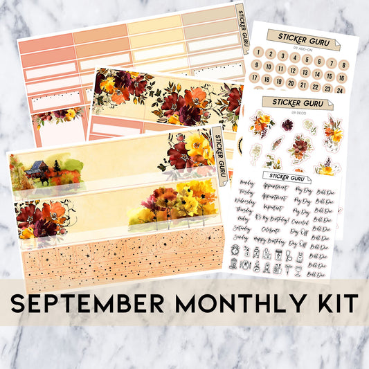 A5 Wide September 2023 • Gold Foil • Monthly Kit