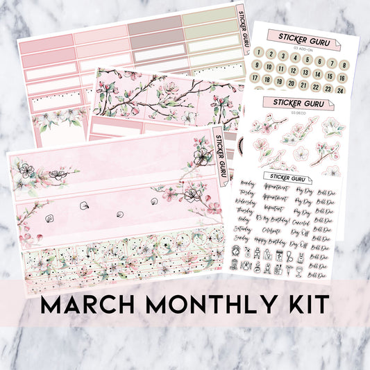 A5 Wide March 2023 • Rose Gold Foil • Monthly Kit