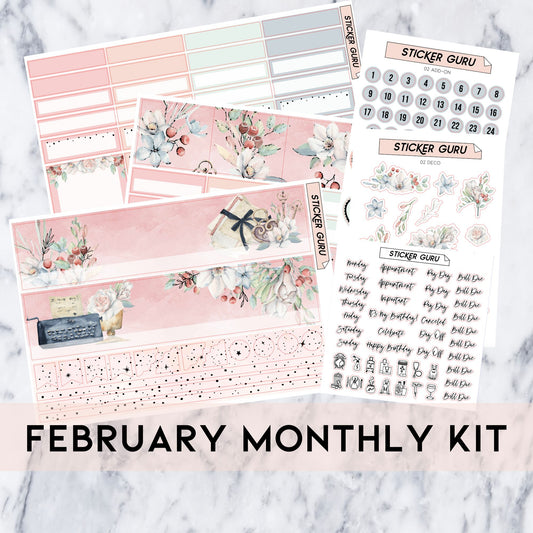 A5 Wide February 2023 • Rose Gold Foil • Monthly Kit
