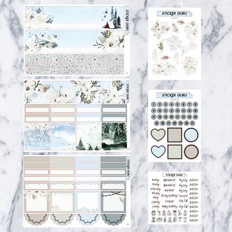 A5 Wide January 2023 • Silver Foil • Monthly Kit