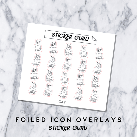 Cat • Foiled Icon Overlay Stickers