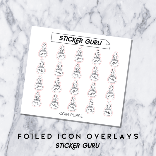 Coin Purse • Foiled Icon Overlay Stickers