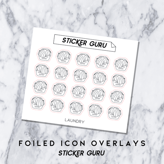Laundry • Foiled Icon Overlay Stickers