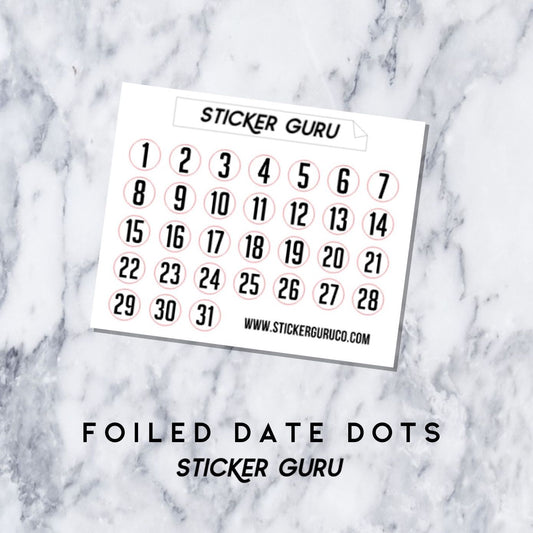 Foiled Date Dots