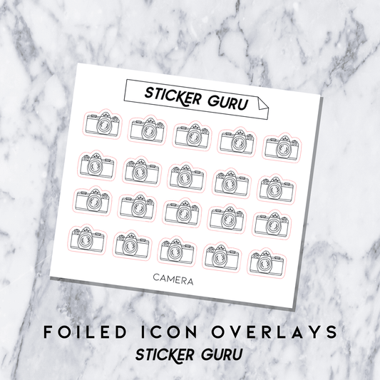 Camera • Foiled Icon Overlay Stickers