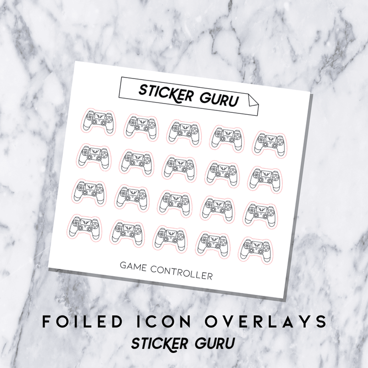 Game Controller • Foiled Icon Overlay Stickers