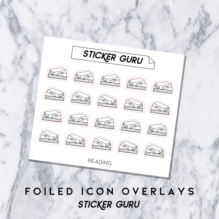 Reading • Foiled Icon Overlay Stickers