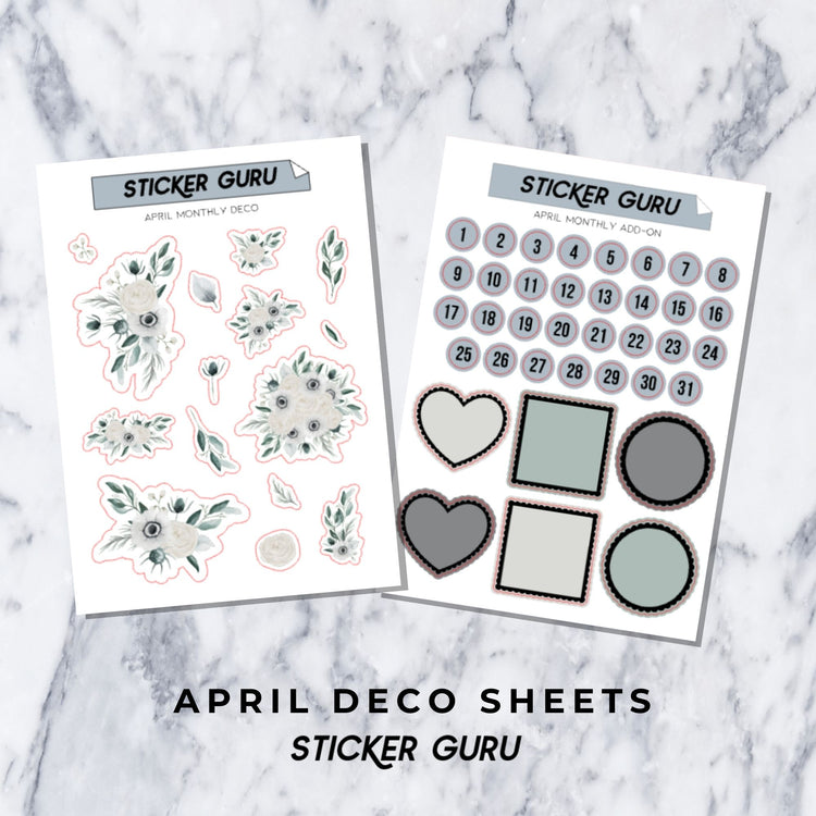A5 Wide April • Silver Foiled Monthly Kit