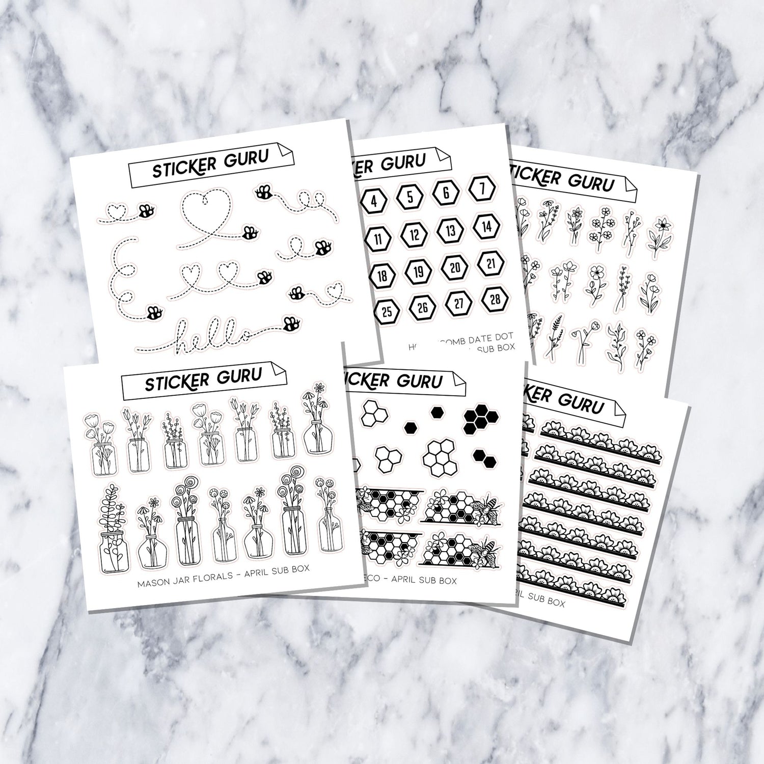 Honey Foil • 6 designs – Sticker Guru
