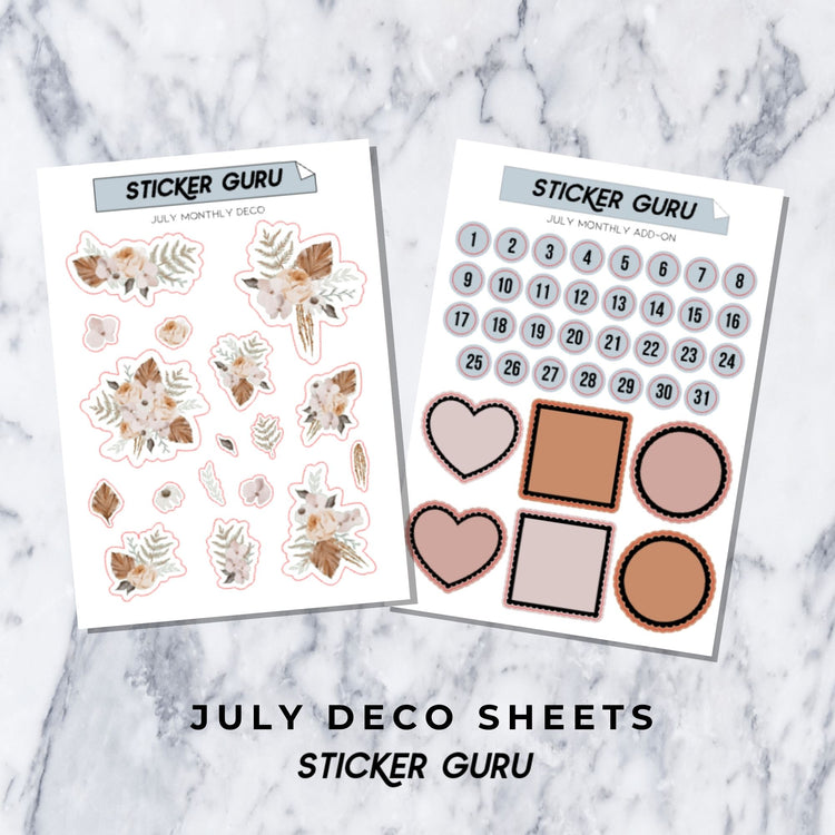 A5 Wide July • Rose Gold Foiled Monthly Kit
