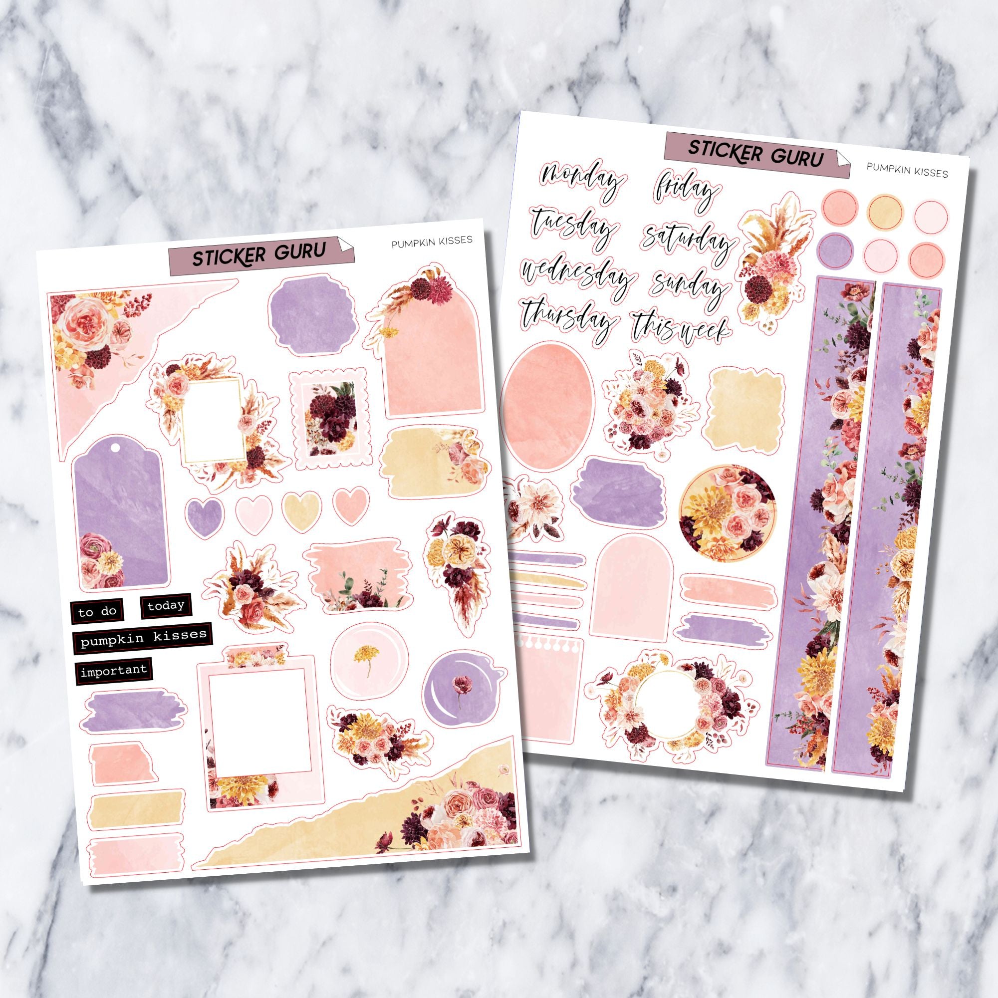 Pumpkin Kisses • Journaling Kit – Sticker Guru