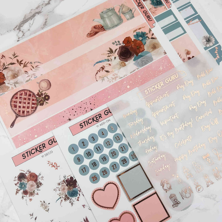 A5 Wide November 2023 • Rose Gold Foil • Monthly Kit