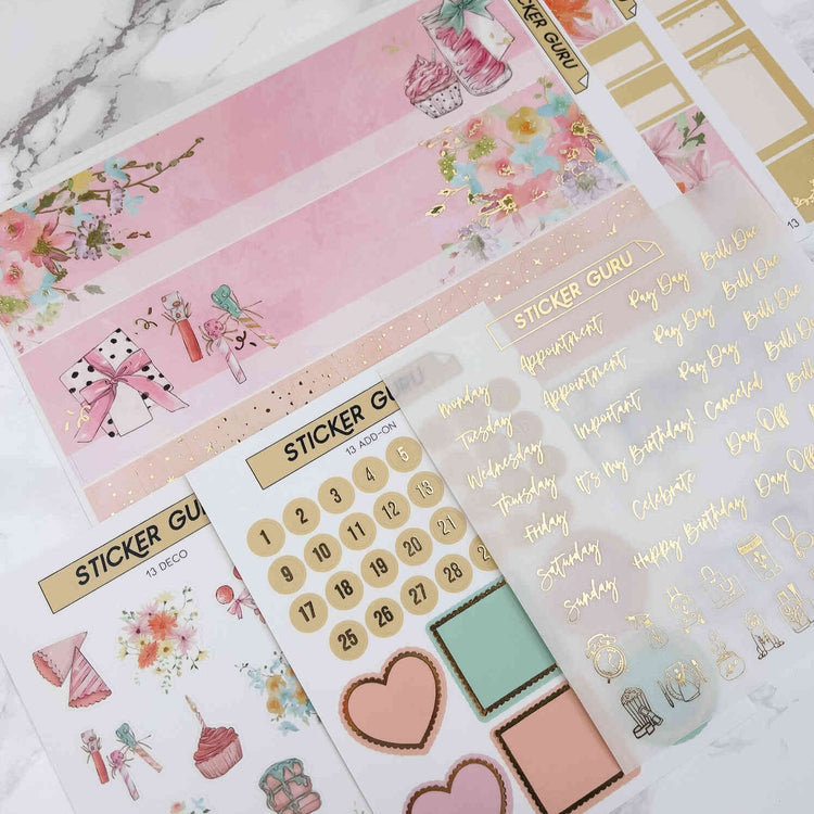 A5 Wide Birthday • Gold Foil • Monthly Kit