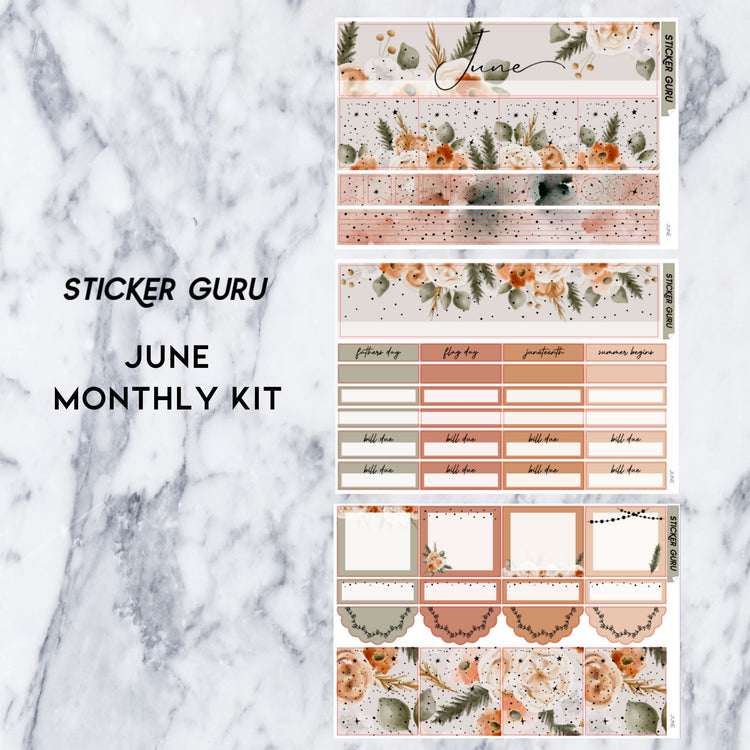 A5 Wide June • Rose Gold Foiled Monthly Kit
