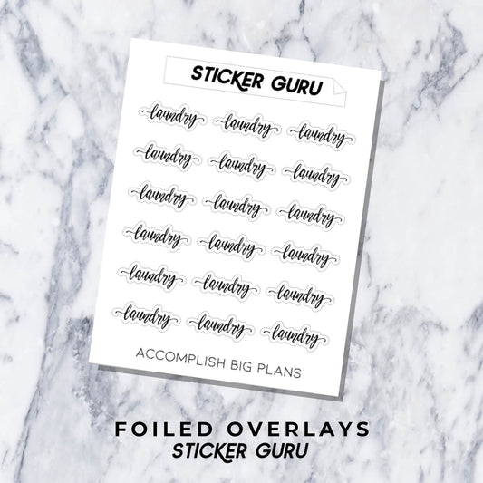 Laundry // Foiled Script Stickers